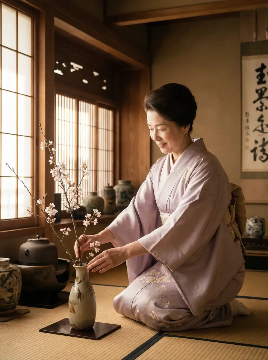 一位优雅的 里番动漫-里番动漫在线观看::全网独家里番动漫合集 在和室中插花